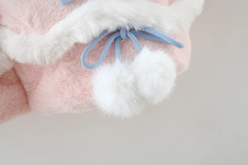 Baby Fluffy Bunny Ear Coat