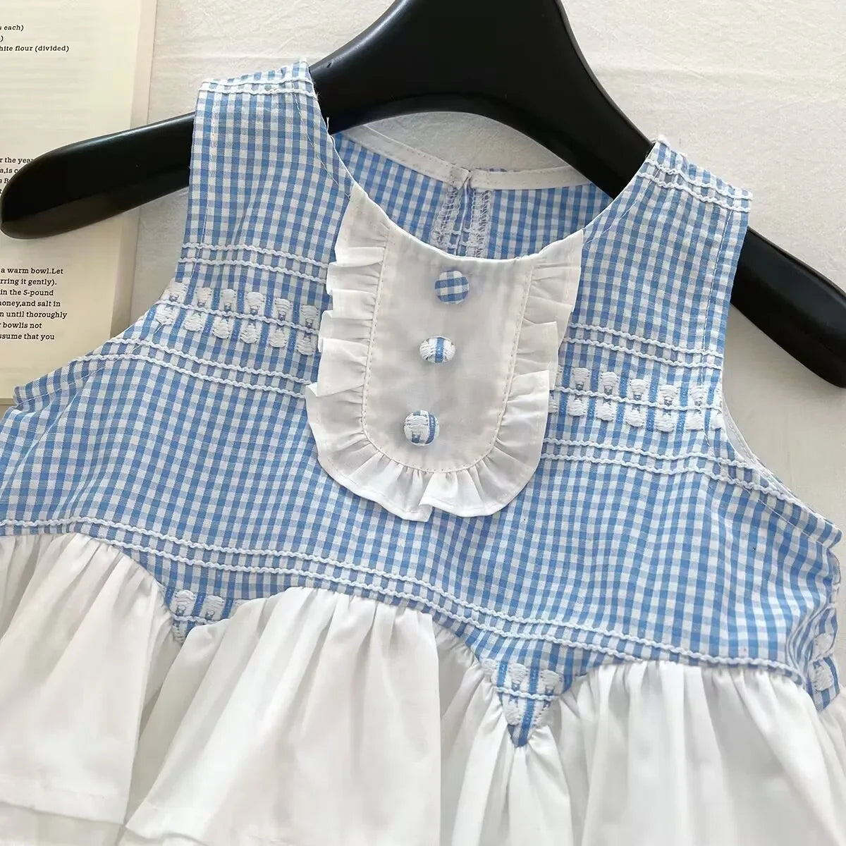 Blue Garden – Light Blue Gingham Girls Set