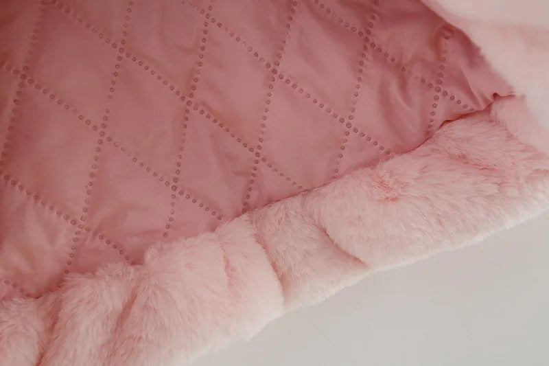 Baby Fluffy Bunny Ear Coat