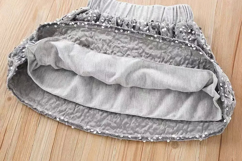 Glitter Bow Knit Set for Girls