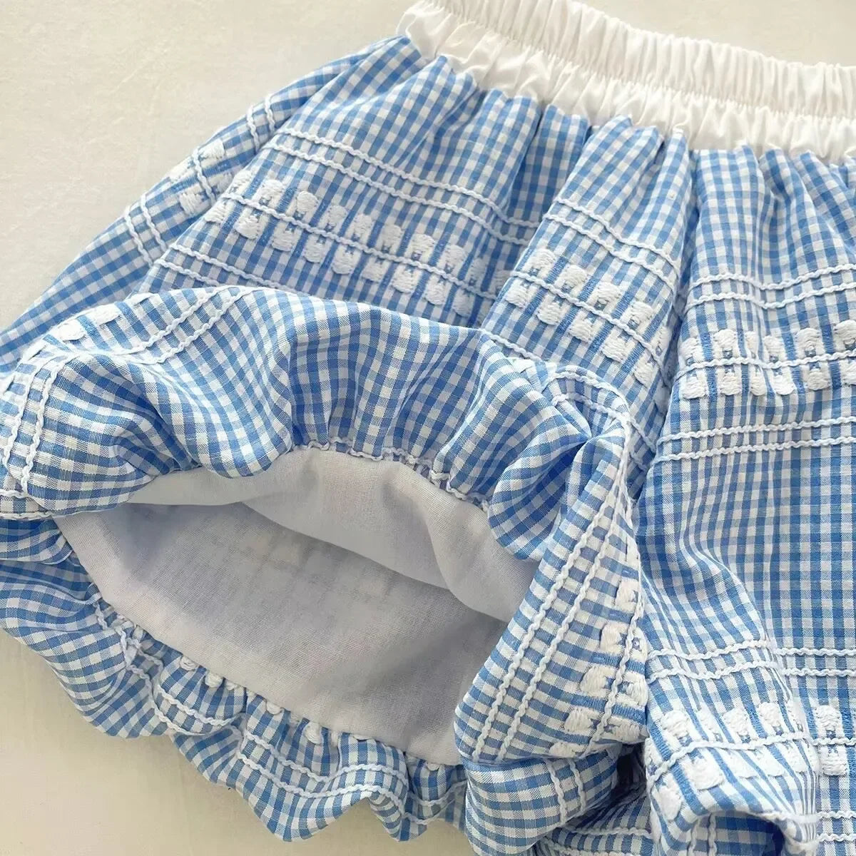 Blue Garden – Light Blue Gingham Girls Set