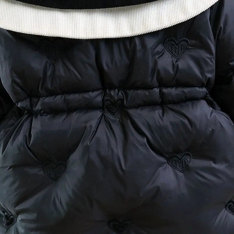 Chic Heart Puffer Coat