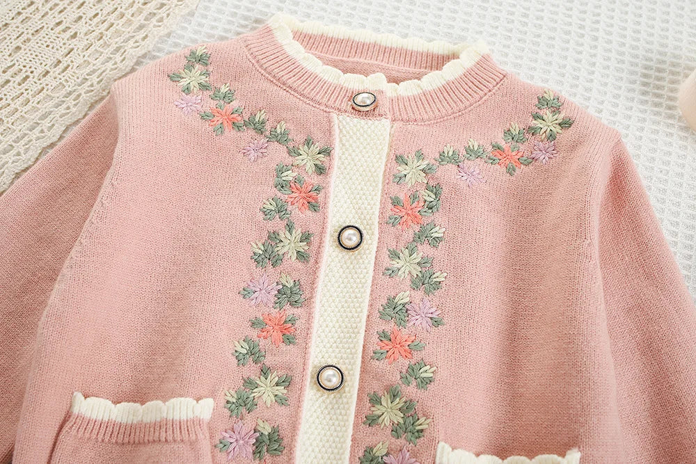 Blush Petal Knit Set – Where Sweetness Meets Comfort
