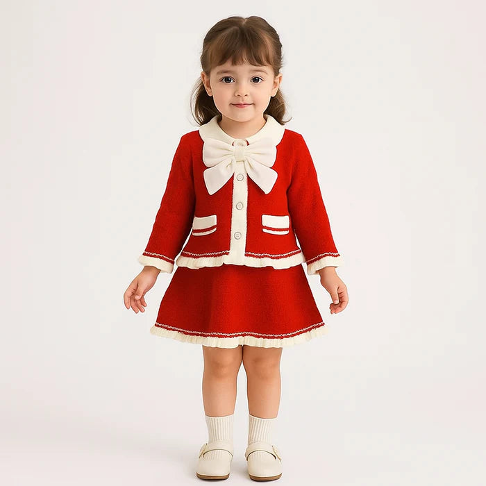 Classic Red Outfit for Girls