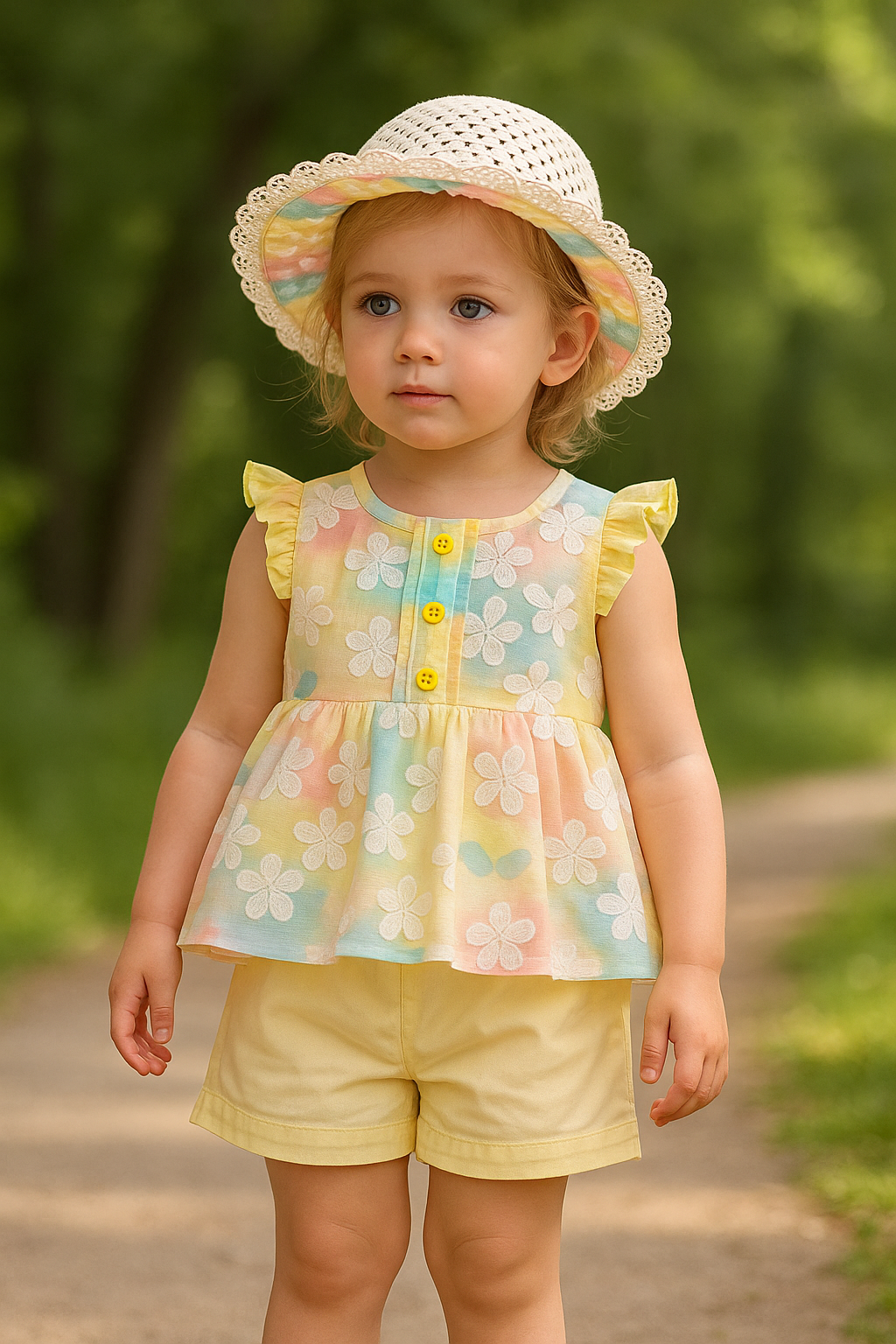 Rainbow Breeze Summer Set with hat