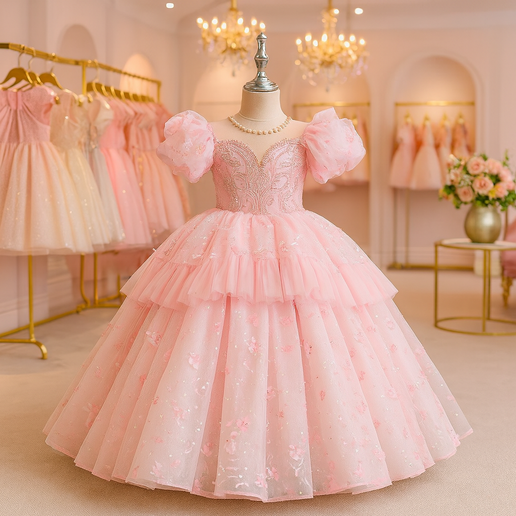 Blush Butterfly Ball Gown