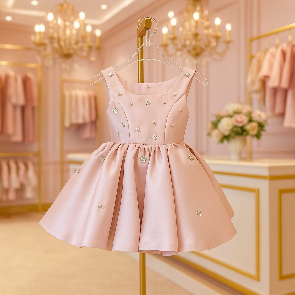 Blush Bloom Crystal Dress