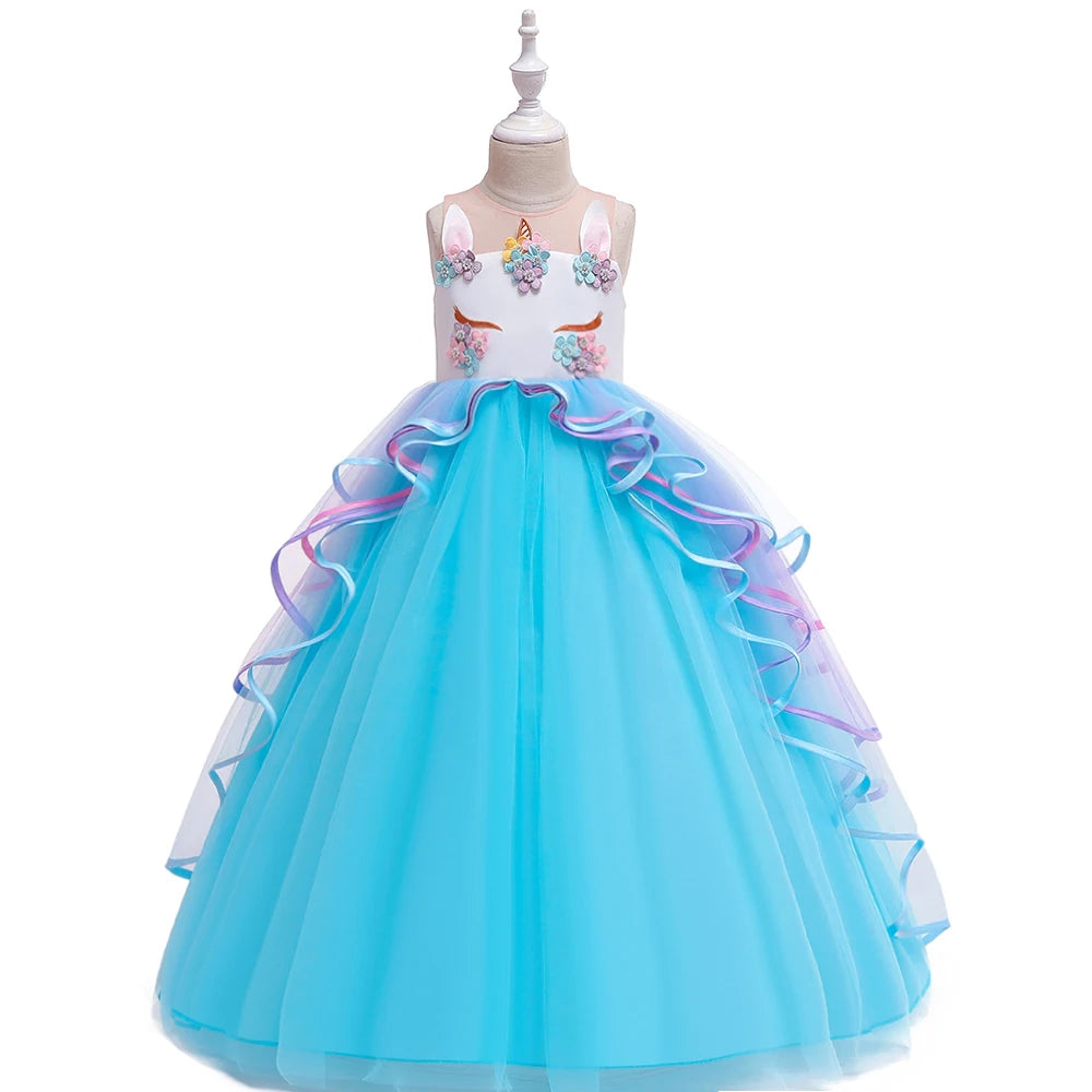 Magical Unicorn Princess Dress with Wings and Headband