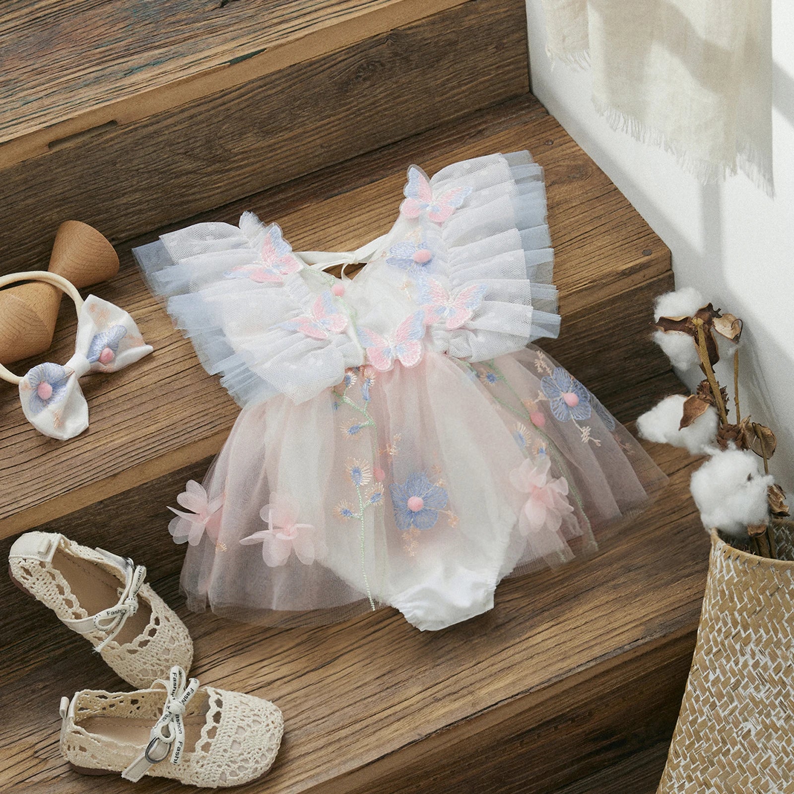 Butterfly Bloom Baby Romper Set