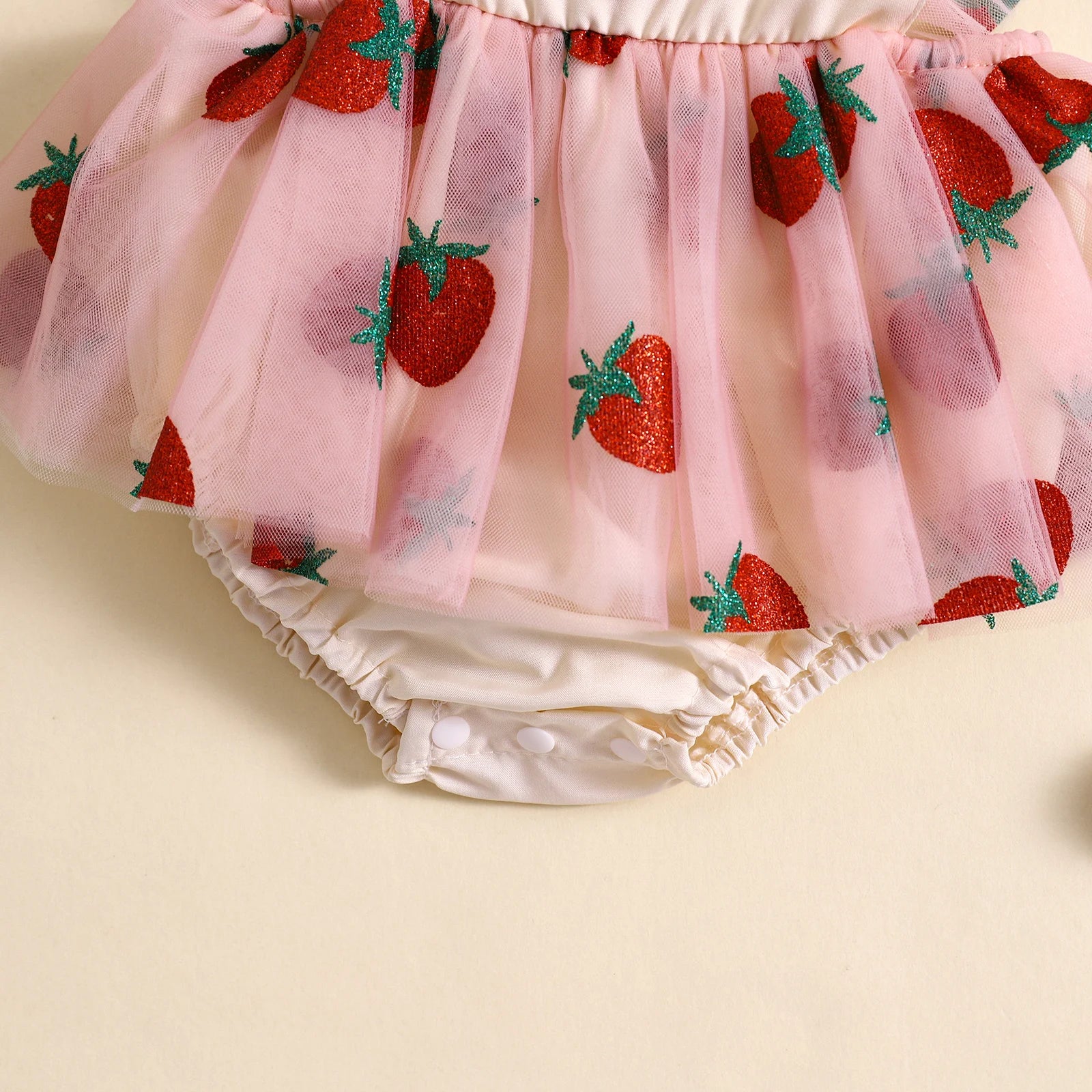 Strawberry Kiss Baby Romper Set