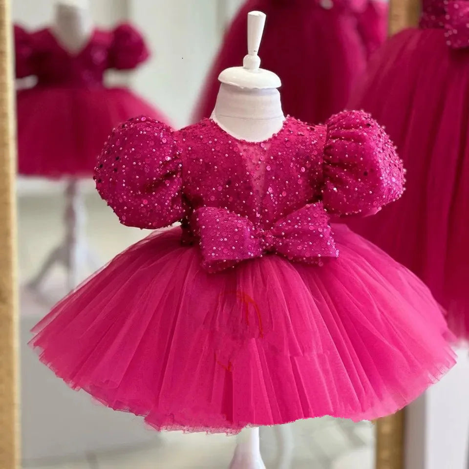 Glamour Pink Girls’ Party Dress