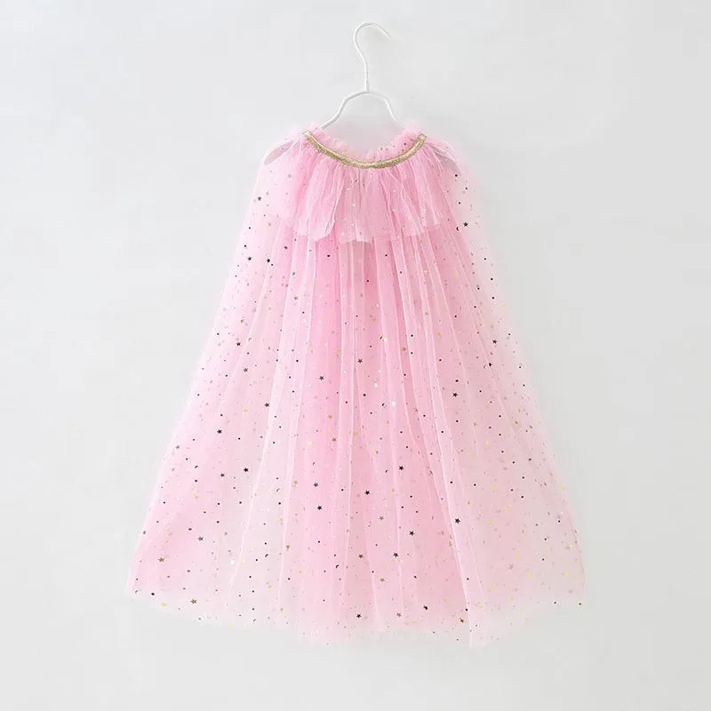 Glitter Star Princess Cape for Girls