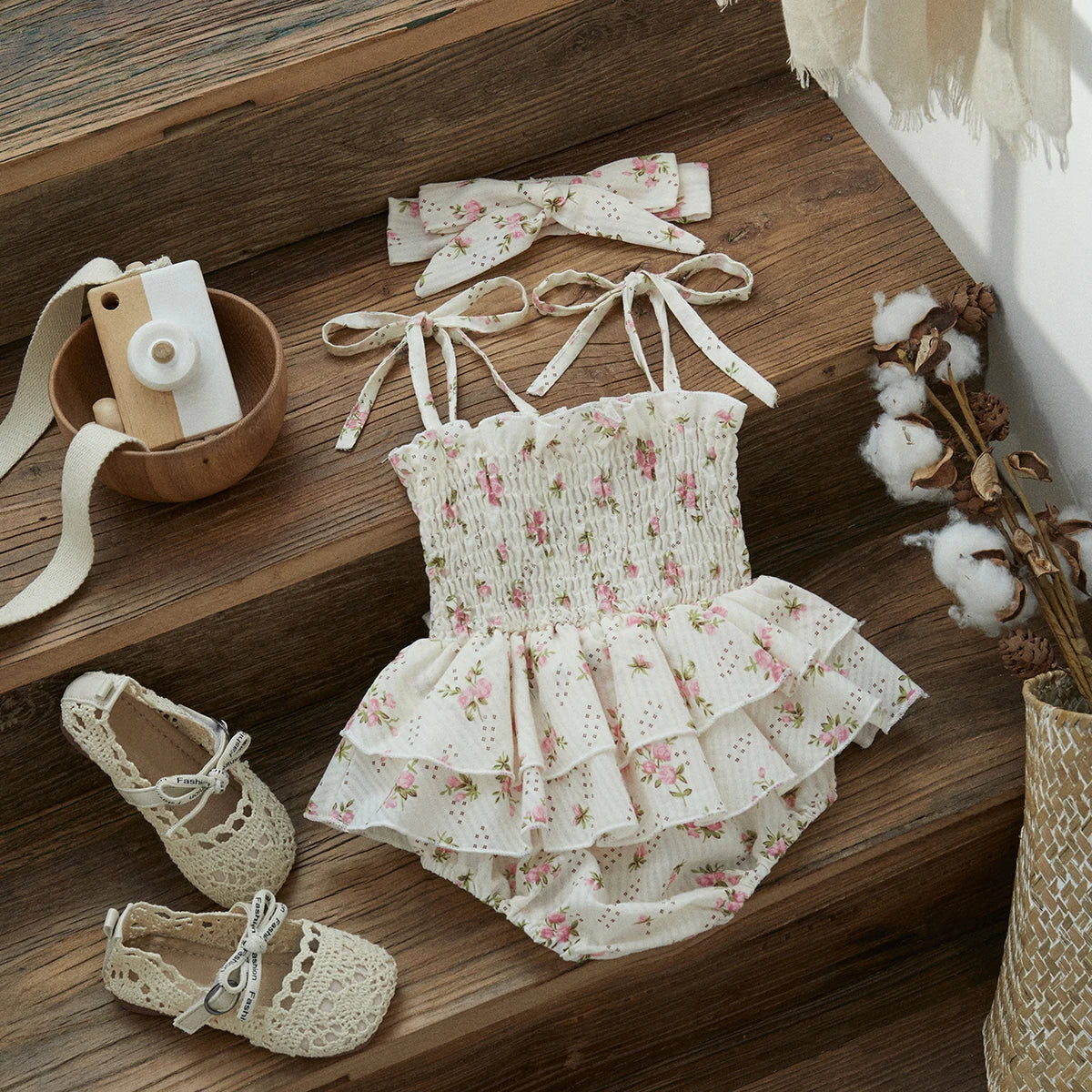 Cottage Bloom Baby Romper Set