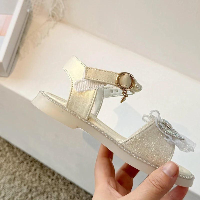 Crystal Bow Princess Sandals