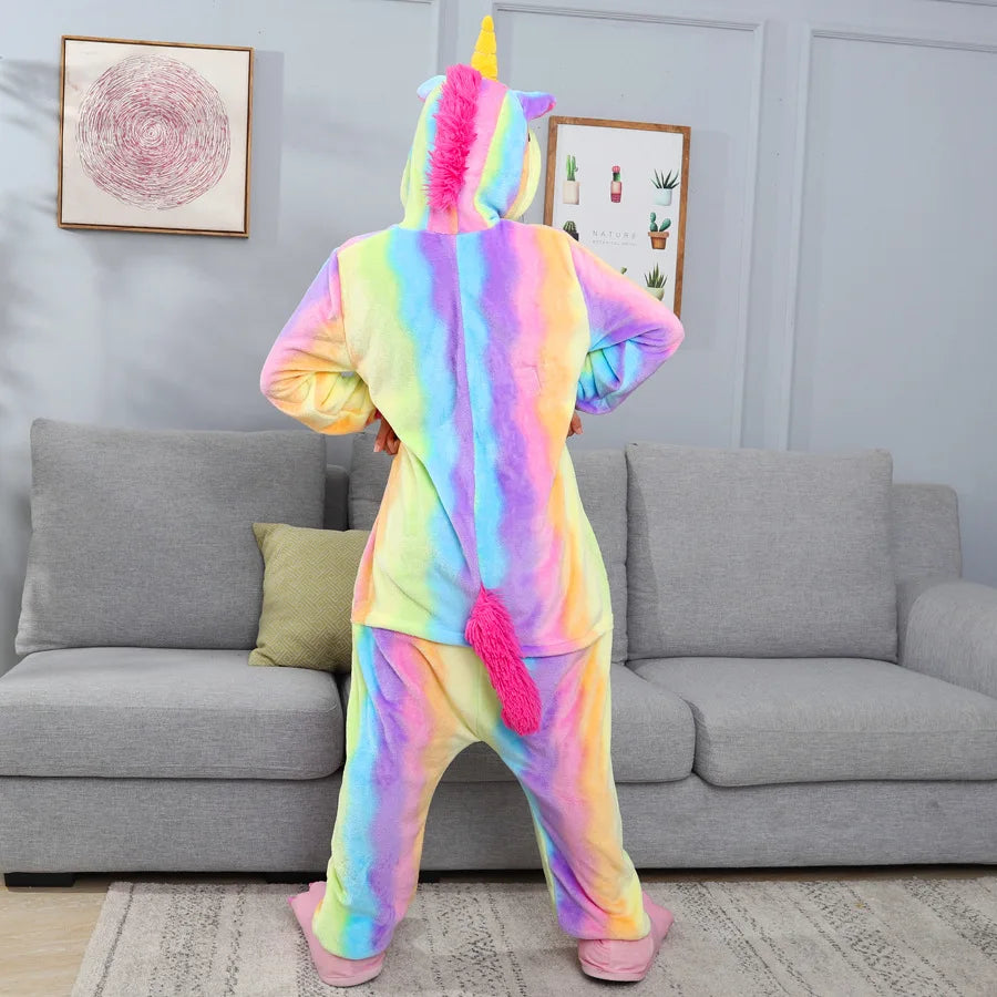 Rainbow Unicorn Kigurumi for Mom and Child