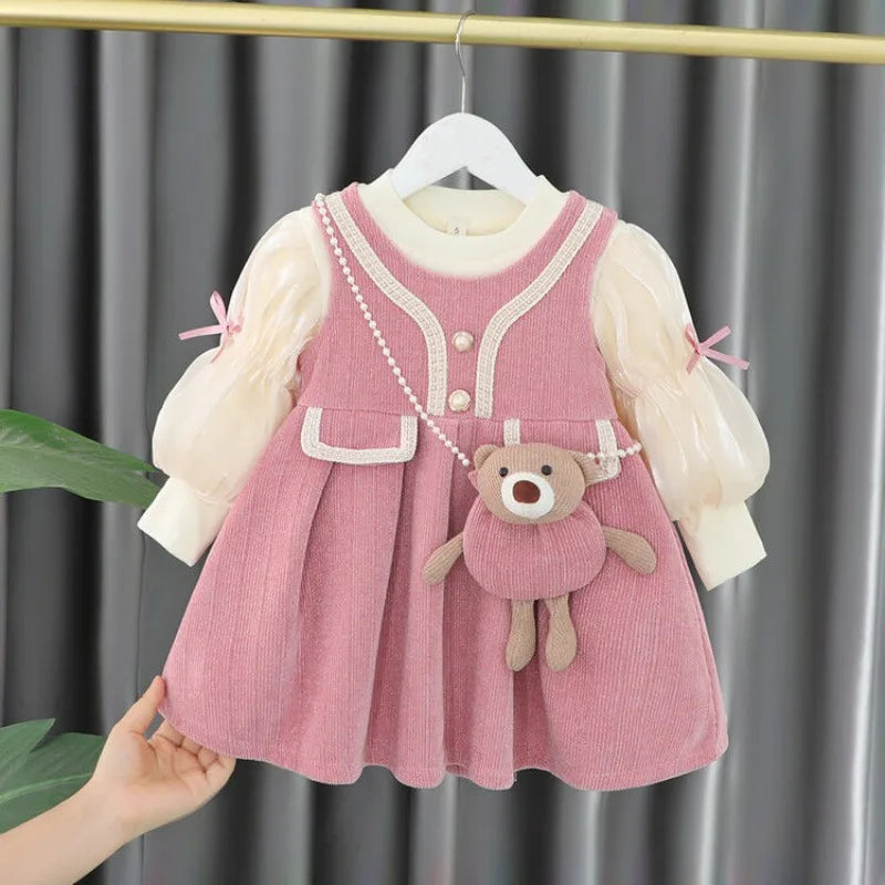 Charming Princess Teddy Dress Set