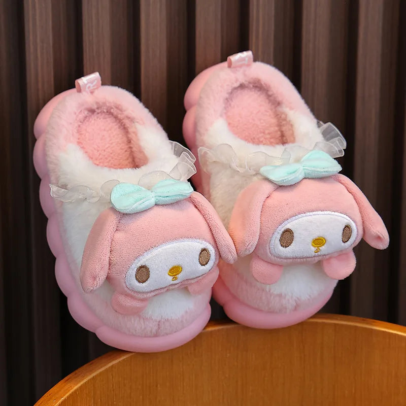 Whimsical Plush Slippers for Girls