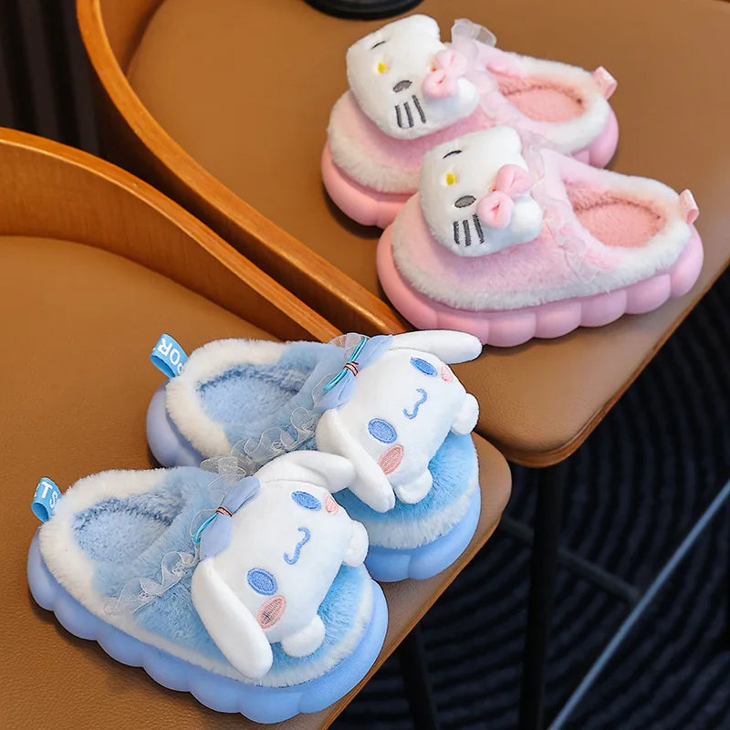 Whimsical Plush Slippers for Girls