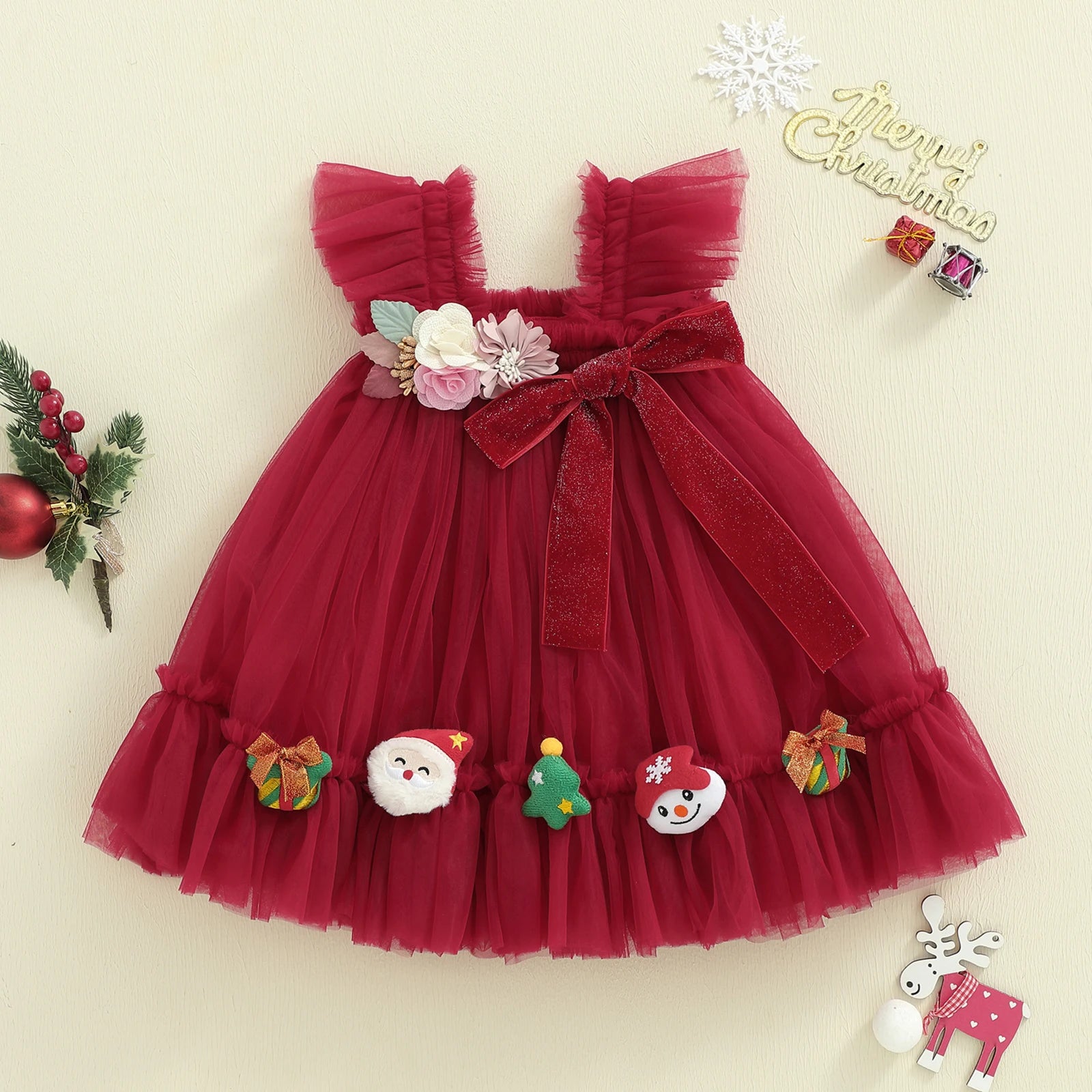 Christmas Charm Tulle Dress