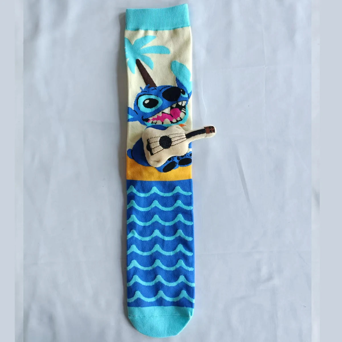 Island Vibes Knee-High Socks for Kids – With Plush Guitar & Ice Cream Fun