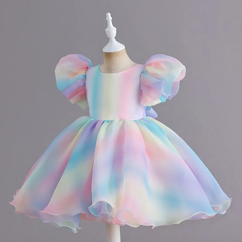 Rainbow Party Dress for Kids