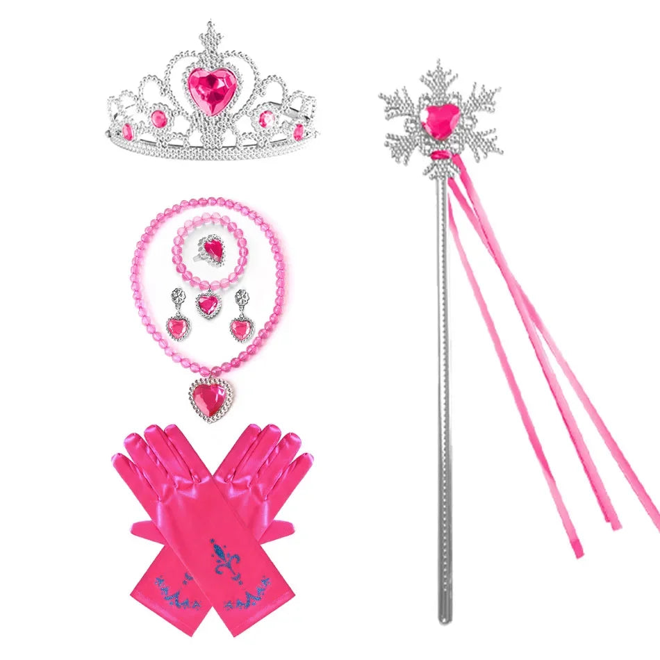 Winter Adventure Princess Accessory Set – Braided Wig, Crown & Wand