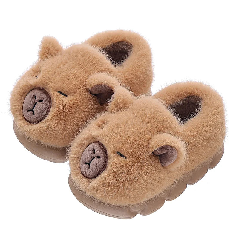 Fluffy Capybara Slippers