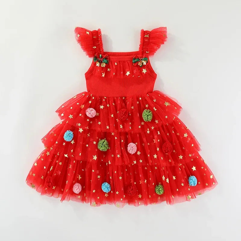 Holiday Tree Tulle Dress