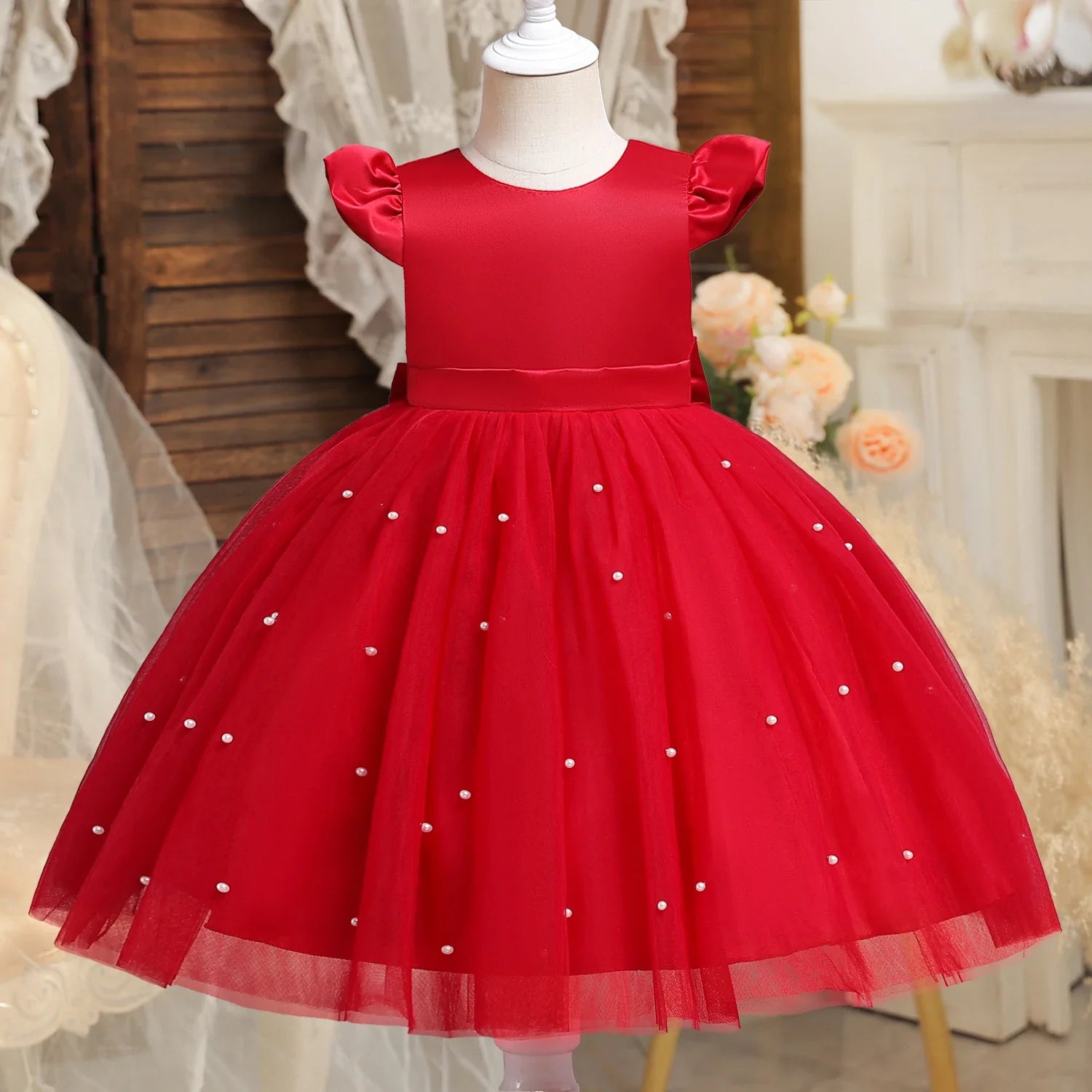 Alice Red Kids' Party Dress