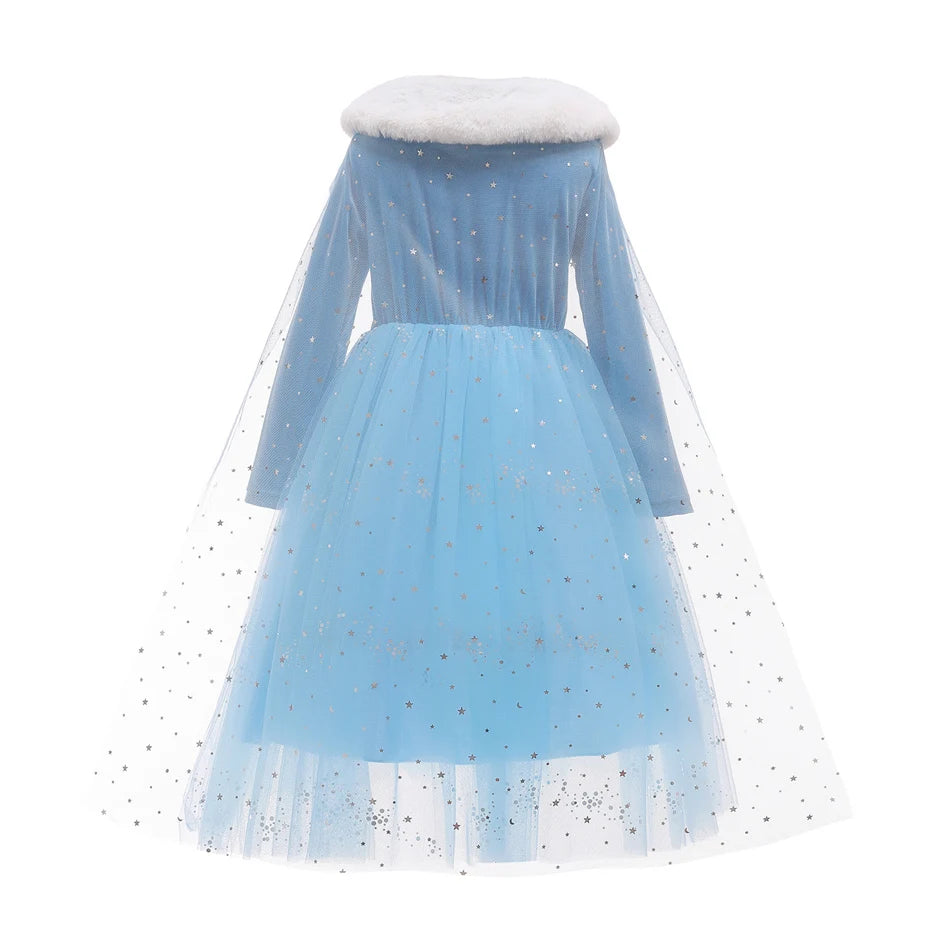Ice Queen Plush Collar Costume for Girls