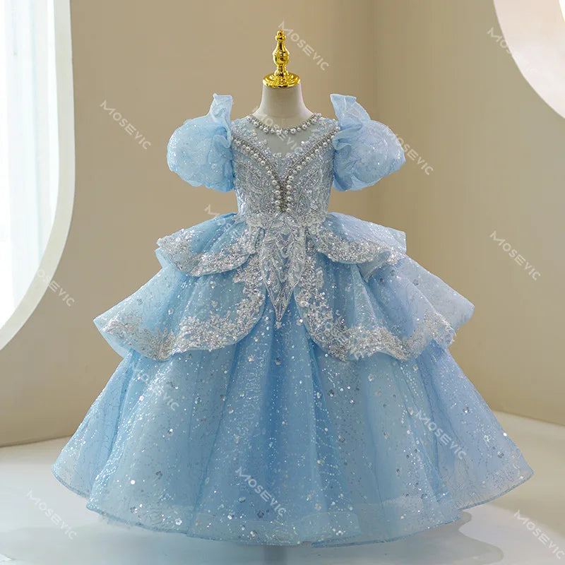 Luxury Blue Princess Dress