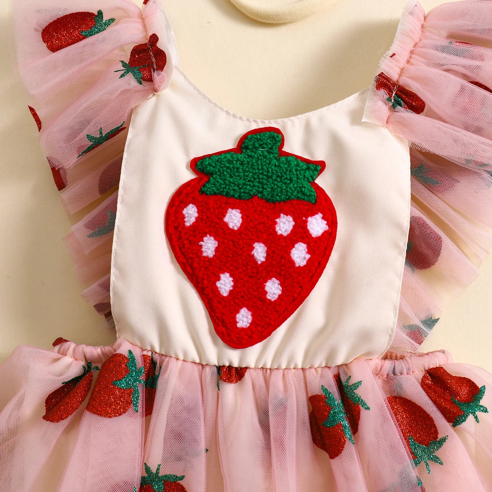 Strawberry Kiss Baby Romper Set