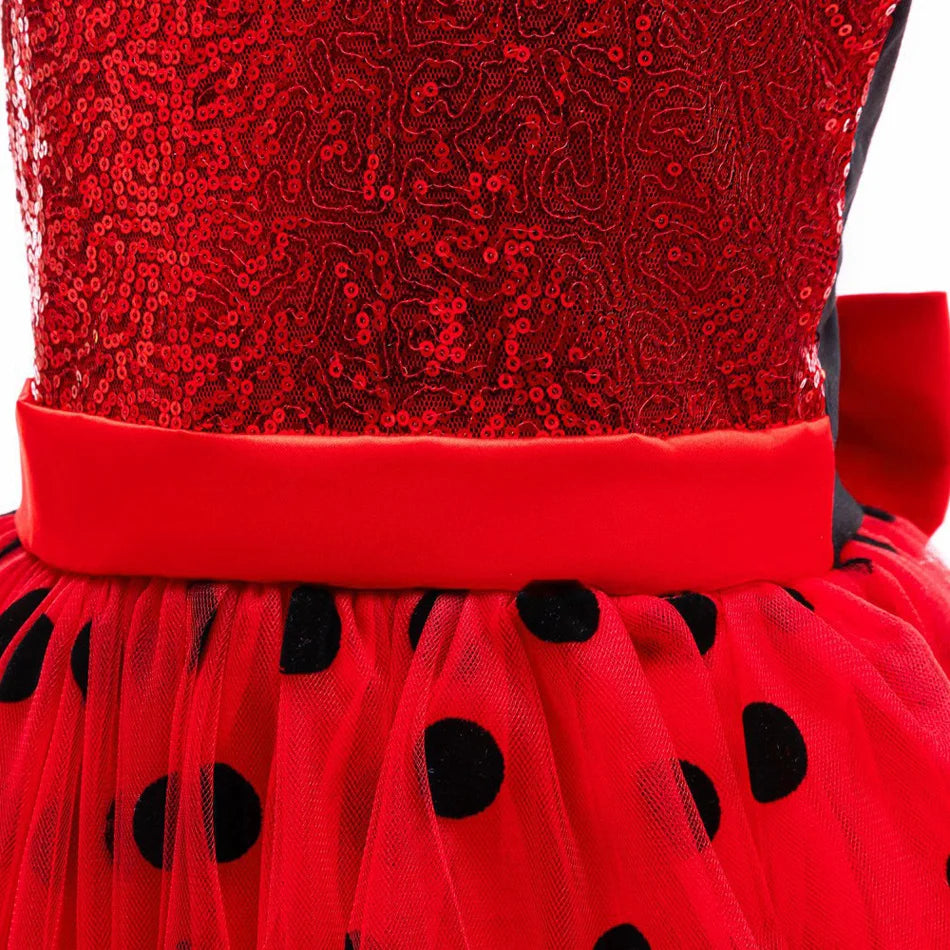 Red Polka Dot Hero Costume Complete Set with Accessories