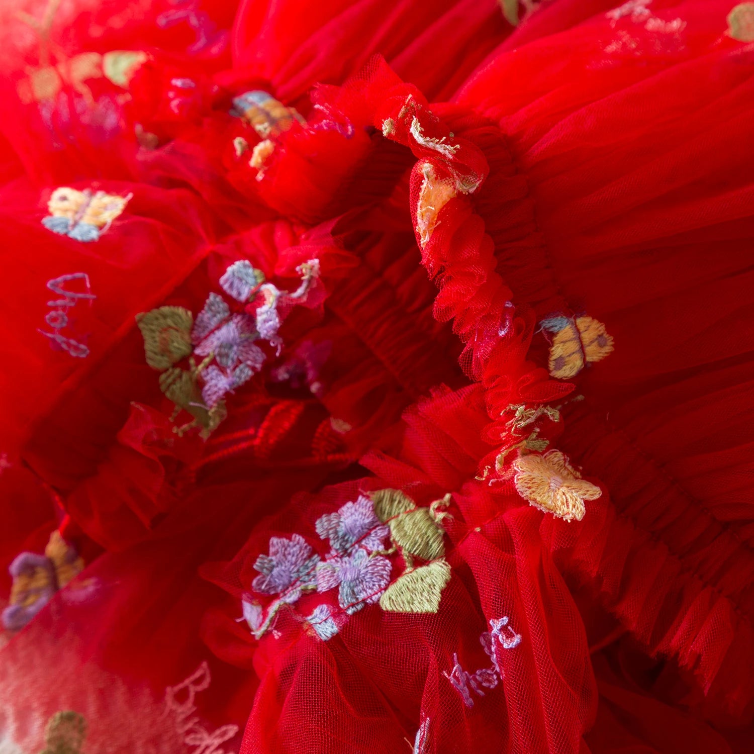 Red Butterfly Garden Dress