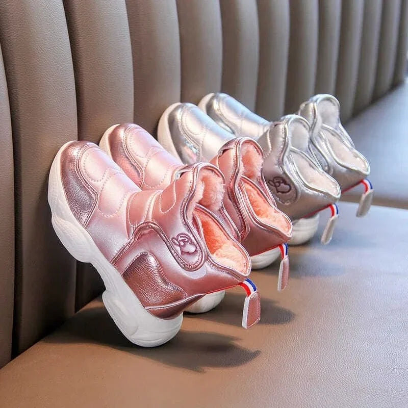 Girls' Metallic Pink Winter Boots