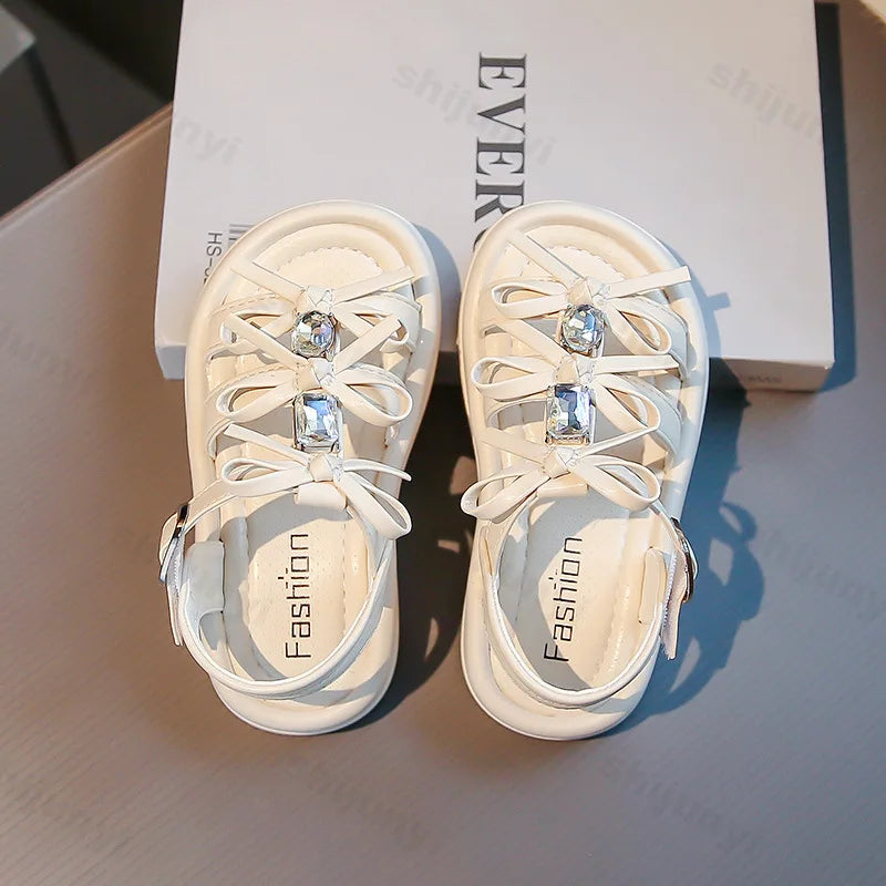 Crystal Bows Sandals