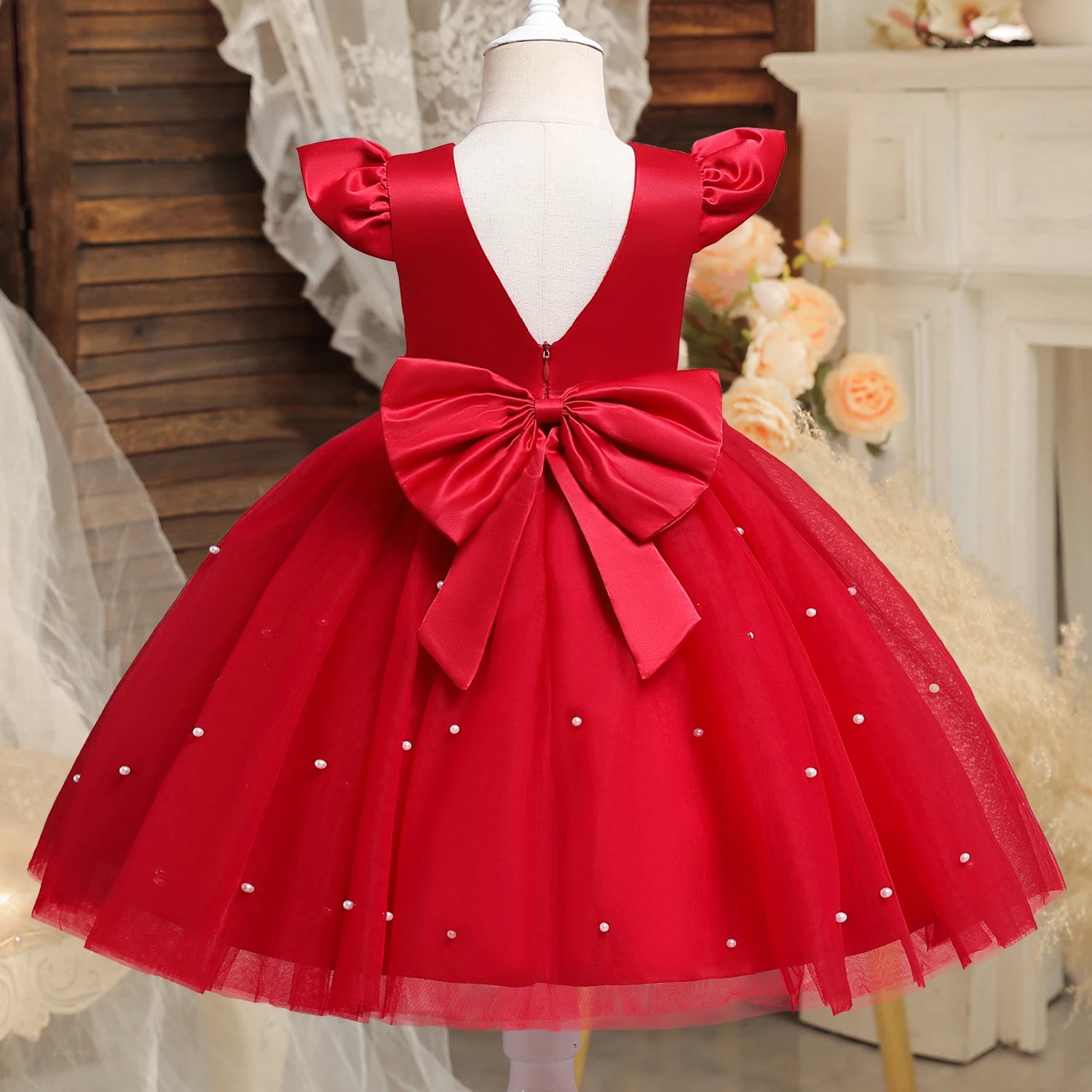 Alice Red Girls’ Party Dress