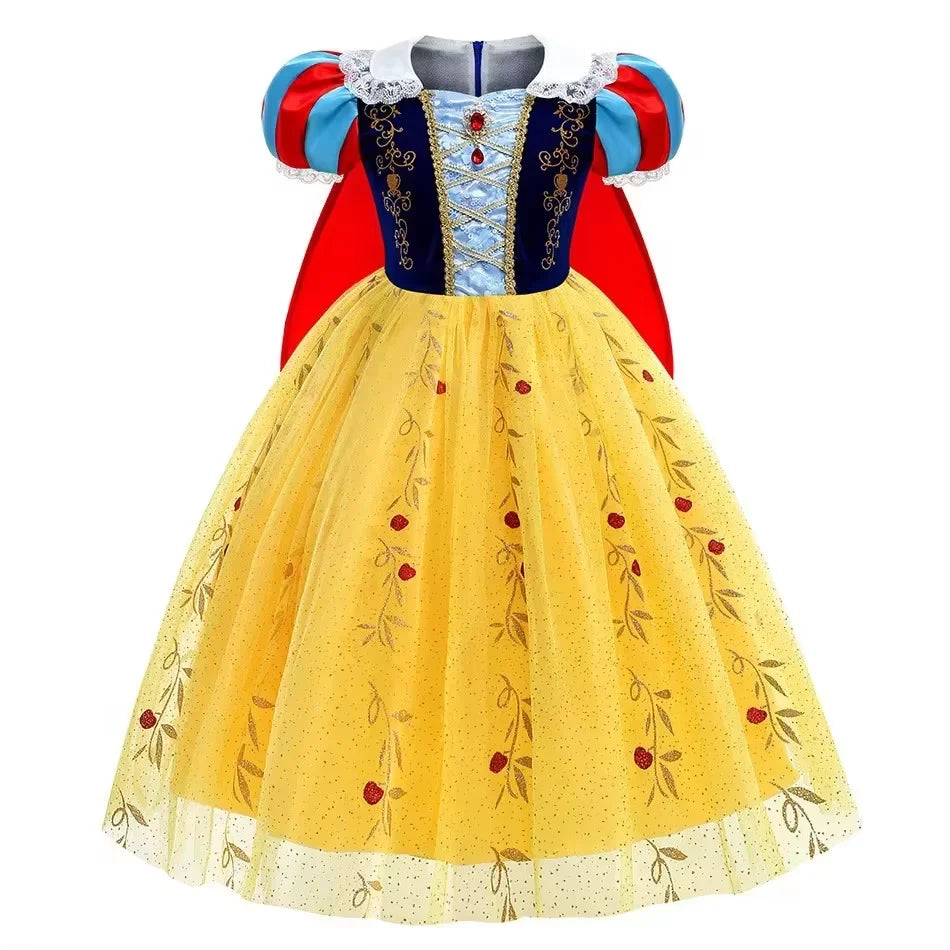 Classic Fairytale Princess Costume with Removable Cape