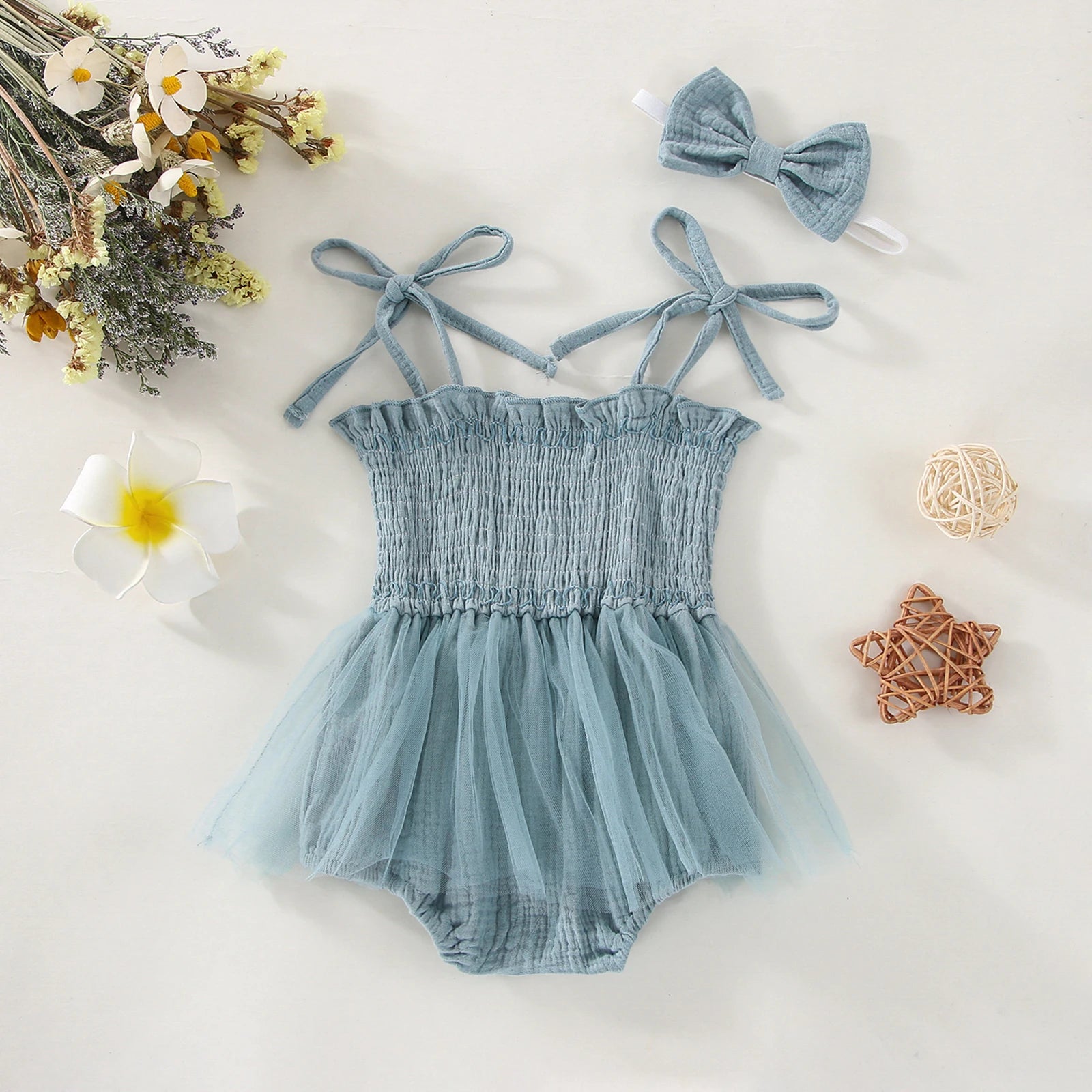 Princess Tulle Baby Romper Set