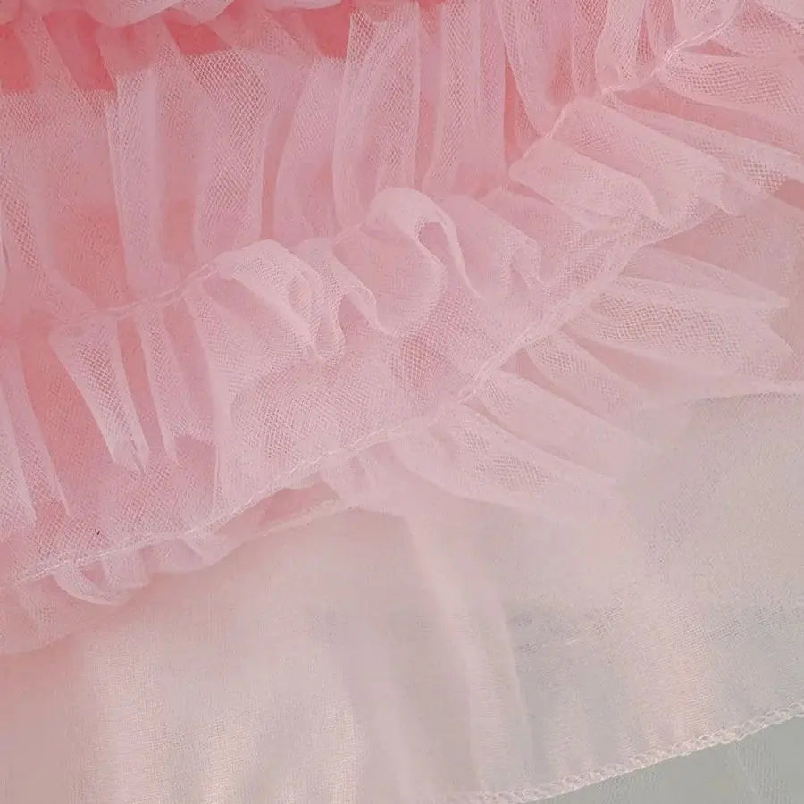 Baby Girl Pink Tulle Dress with Bow