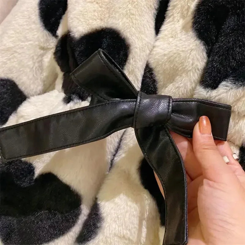 Chic Hearts Faux Fur Coat