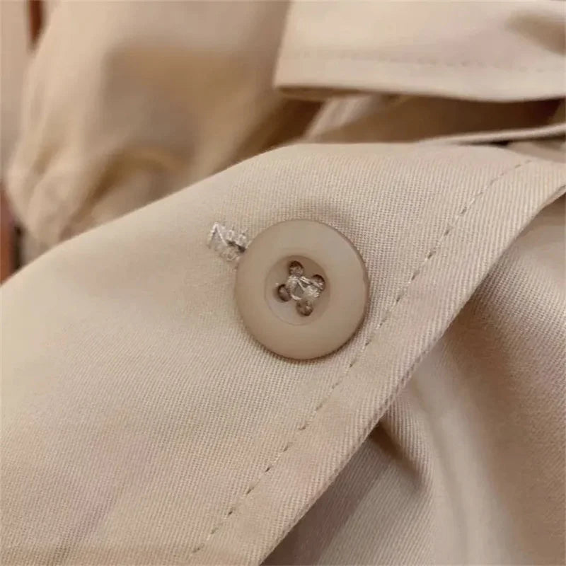 Kids' Trench Coat with Peter Pan Collar and Bow