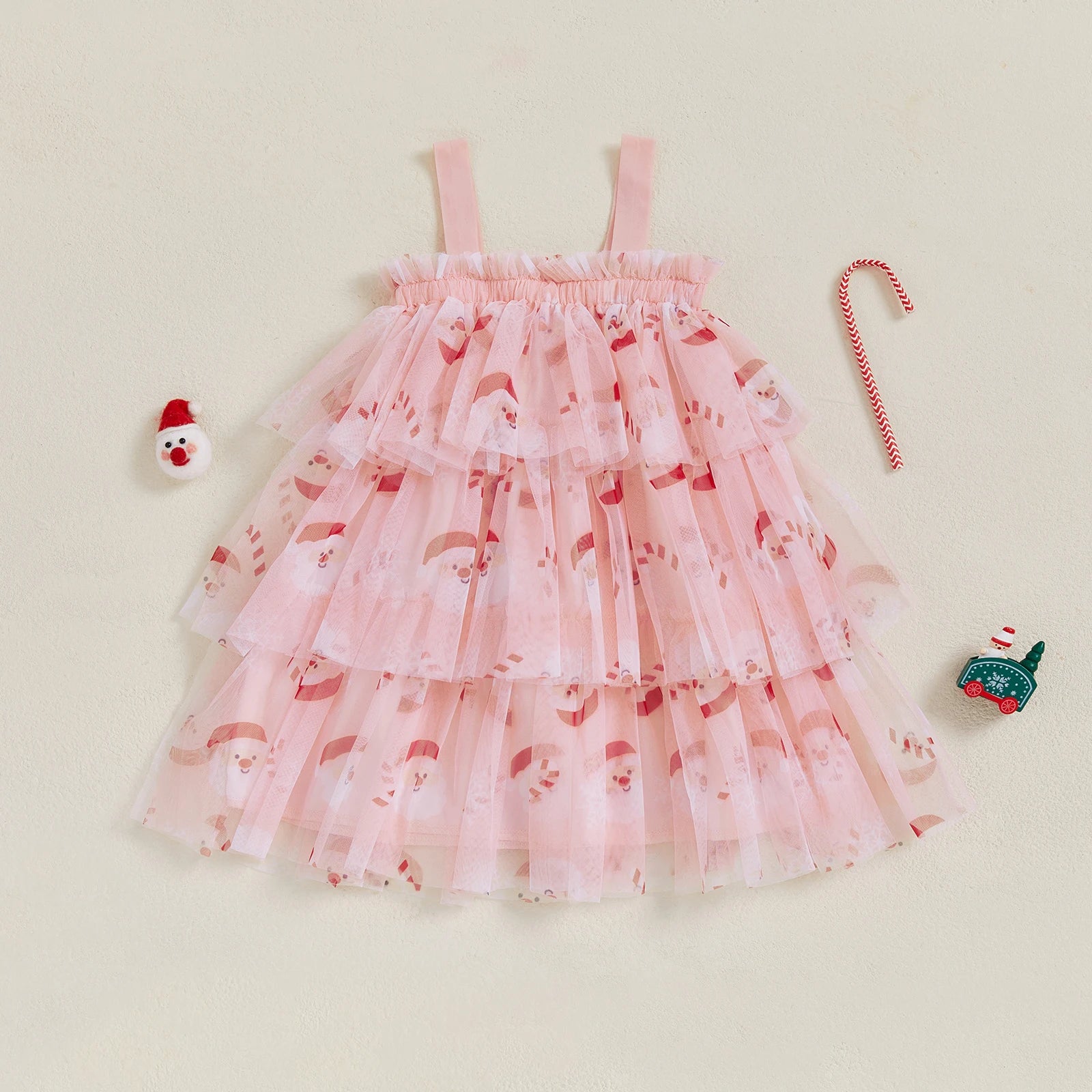 Santa Party Layered Tulle Dress