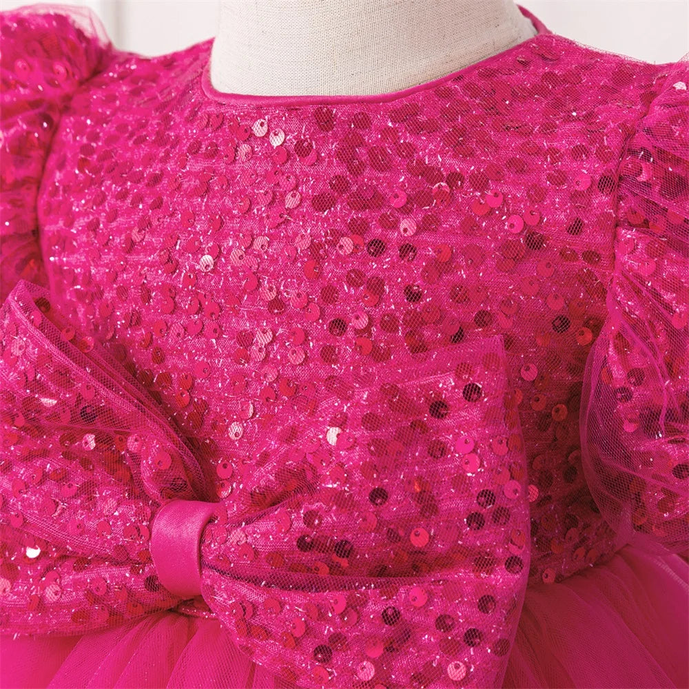 Glamour Pink Girls’ Party Dress