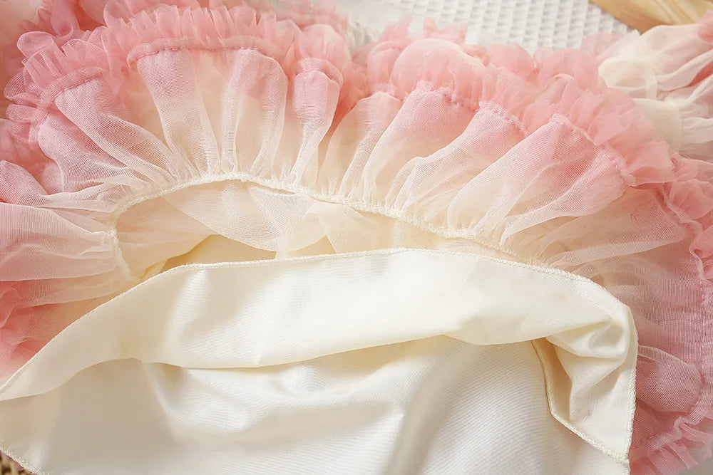 Love Heart Outfit for Girls – Knitted Top & Tulle Skirt