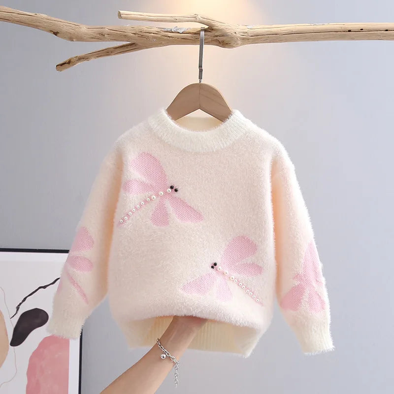 Pearl Dragonfly Knit Sweater