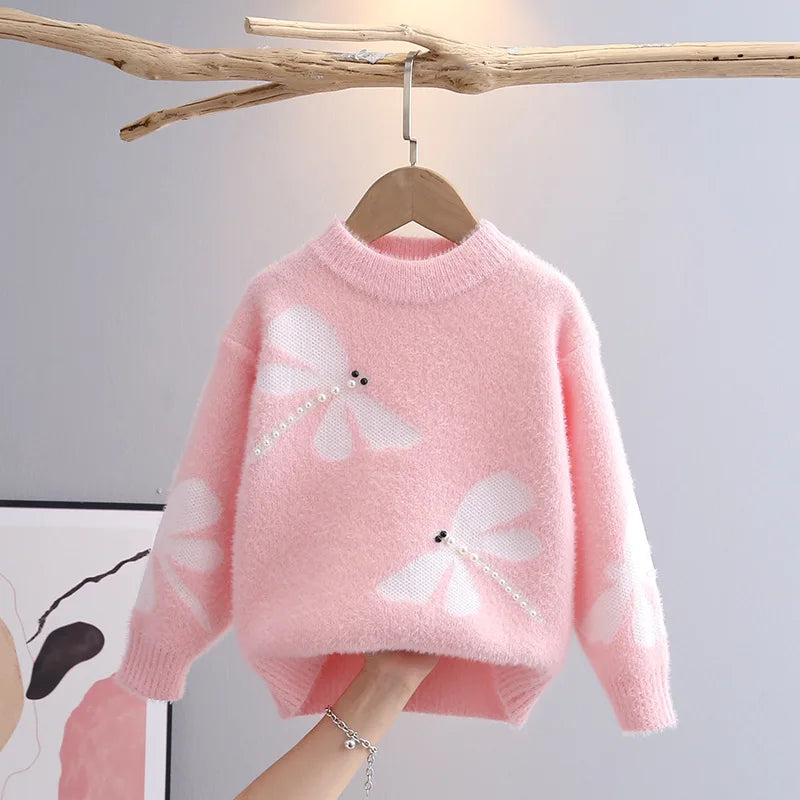 Pearl Dragonfly Knit Sweater