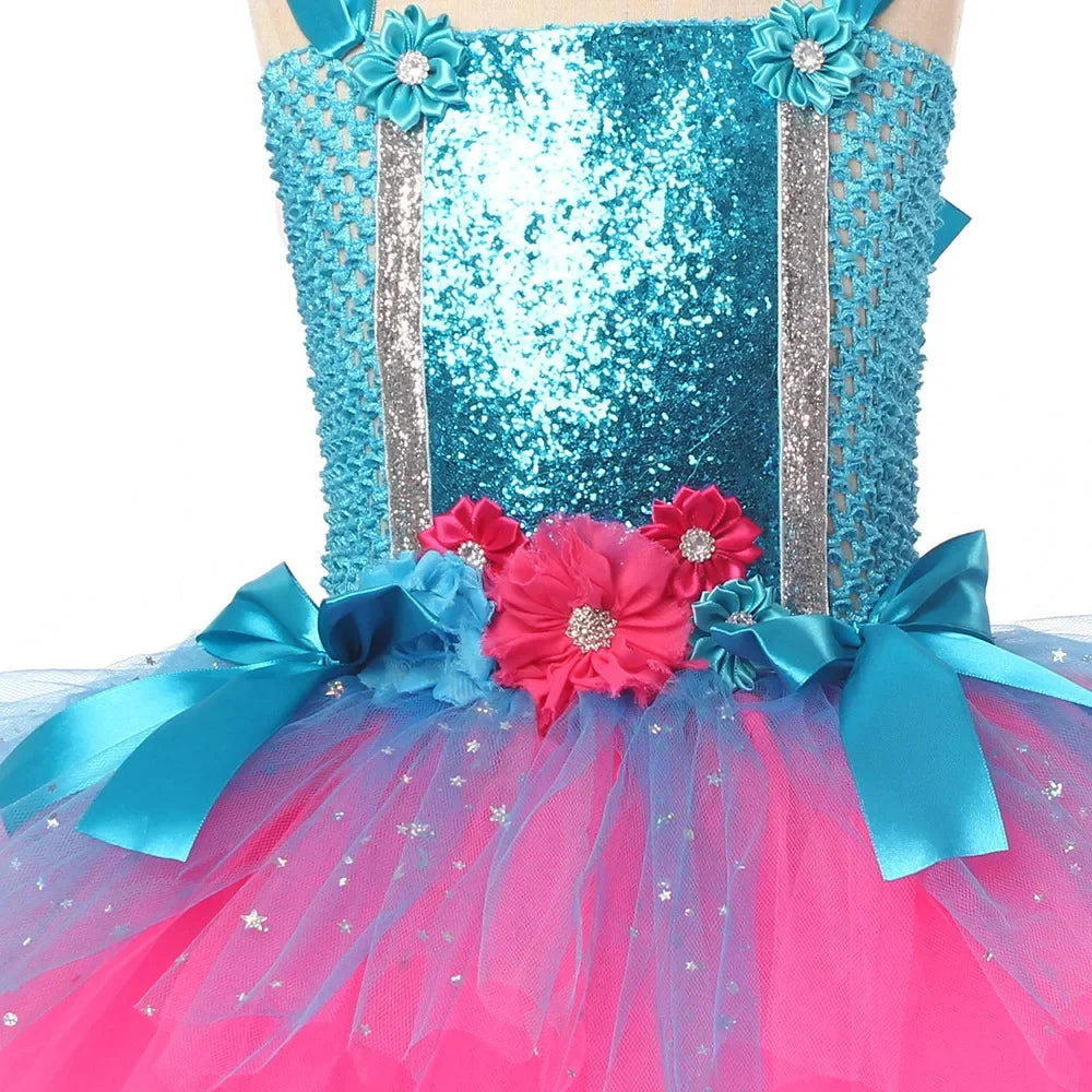 Glitter Troll-Inspired Kids Costume