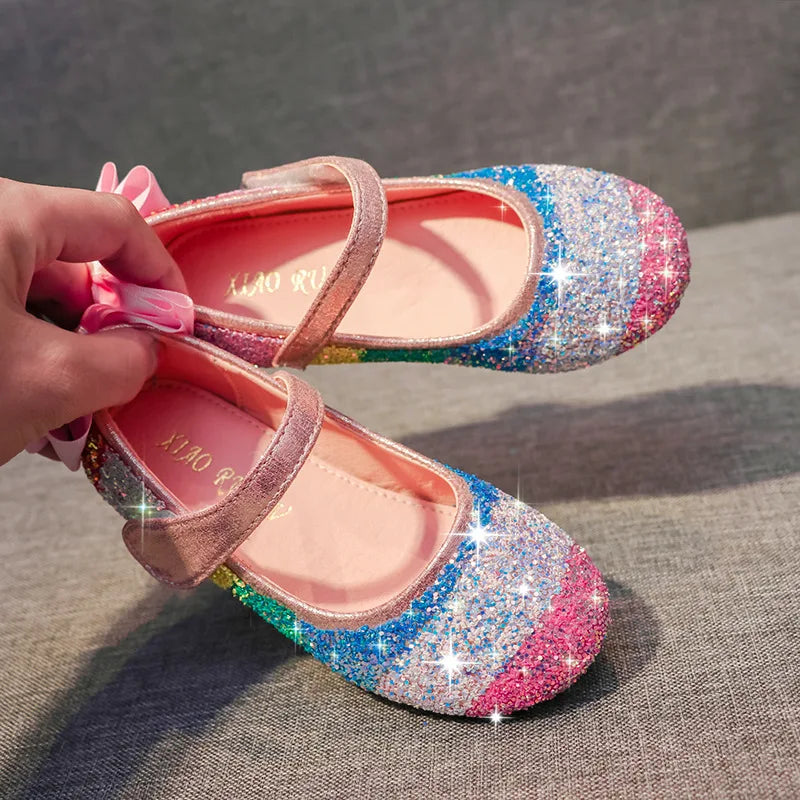 Rainbow Sparkle Girls’ GlitterFlats