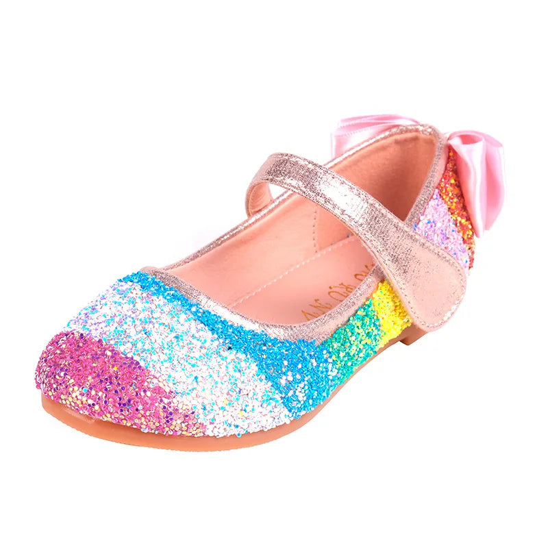 Rainbow Sparkle Girls’ GlitterFlats